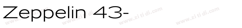 Zeppelin 43字体转换